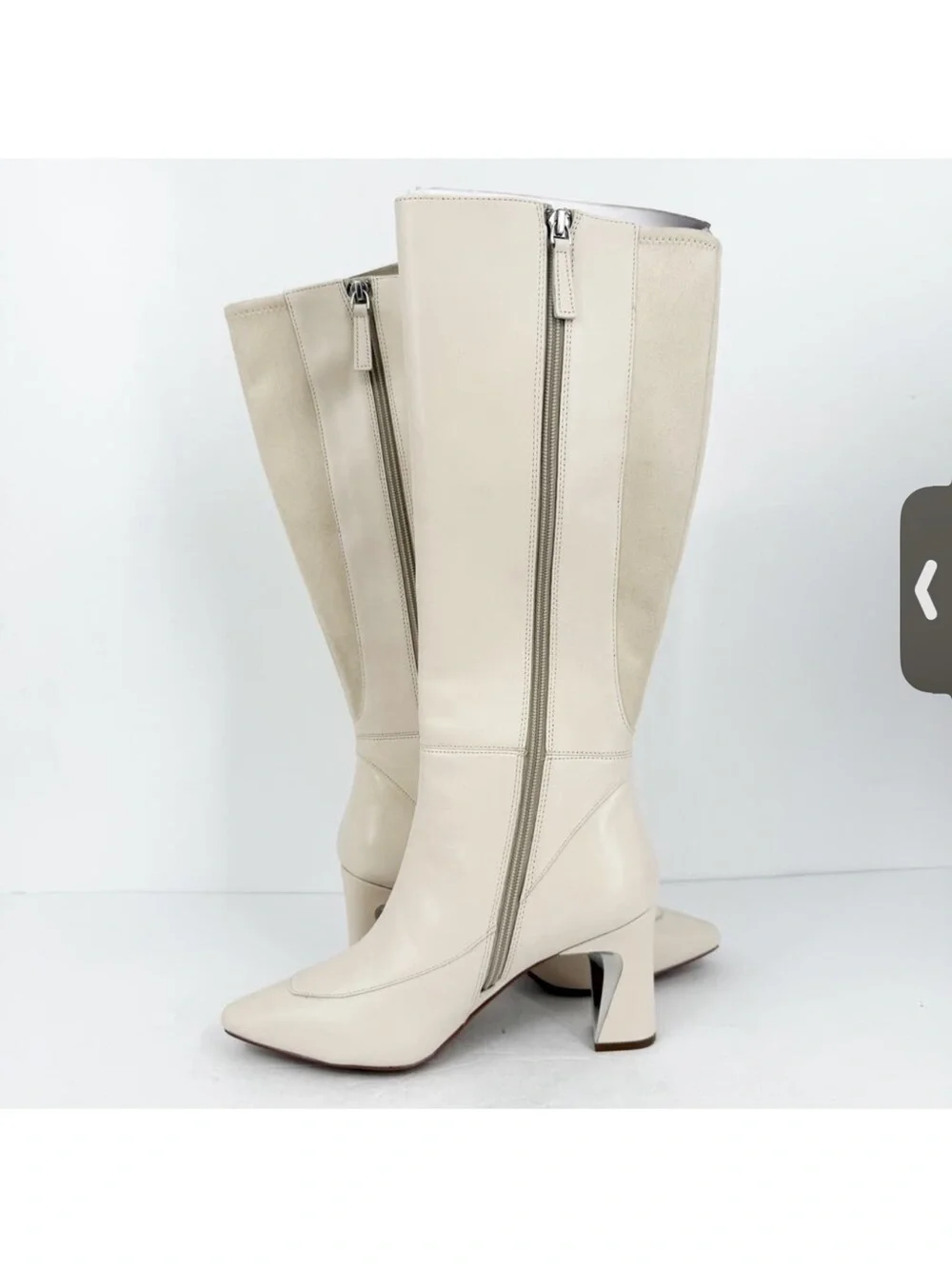 Linea Paolo Women’s cream leather Jamie knee high boots. NWT Size 9 MSRP $280